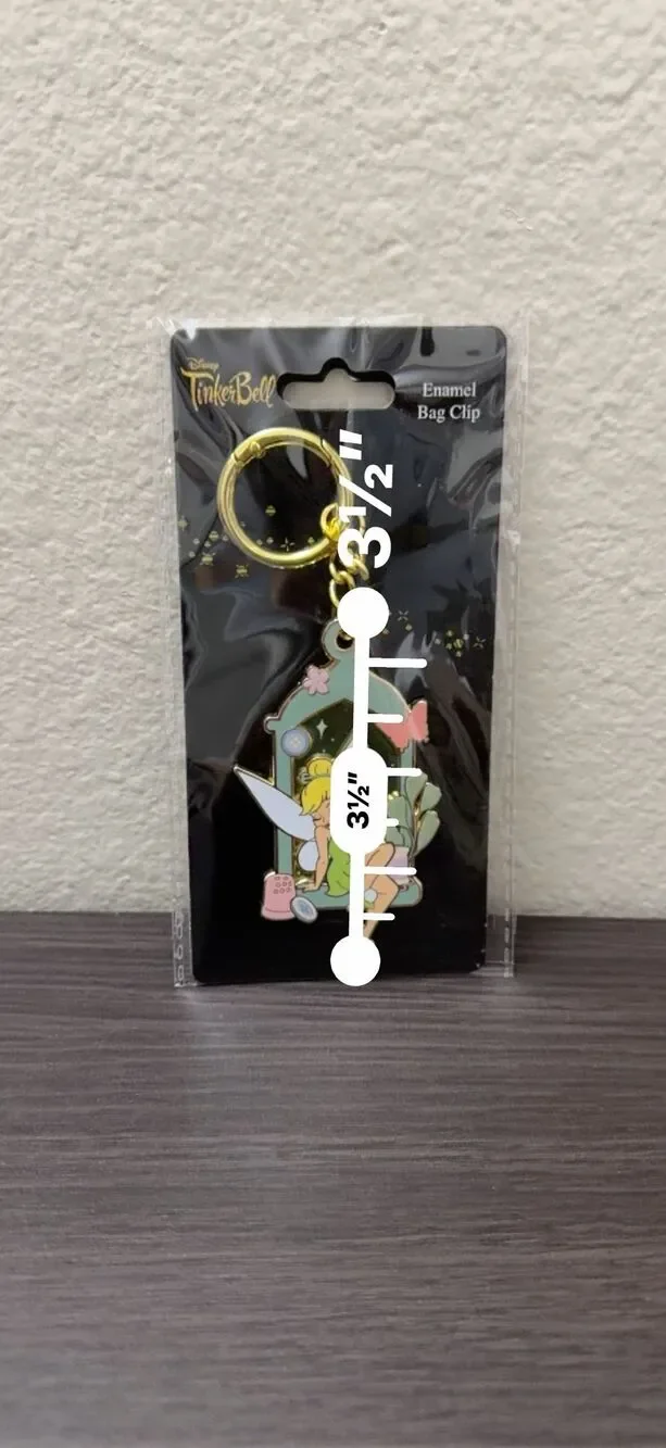 Disney Peter Pan Tinker Bell Vanity Stained Glass Enamel Keychain